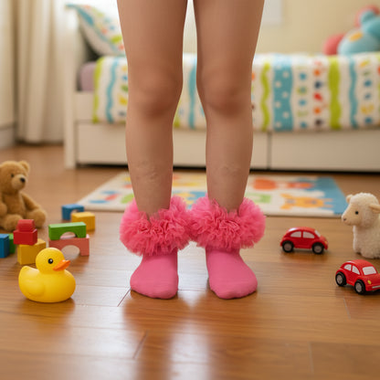 1/8Prs Chaussettes de princesse duveteuses à volants