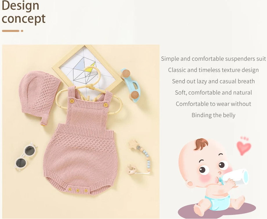 Colorful Simple Design Rompers + Hats