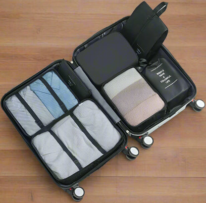 7-Pieces Set of Packing Organizers That Organize Wears/Shoes in The Luggage Bag