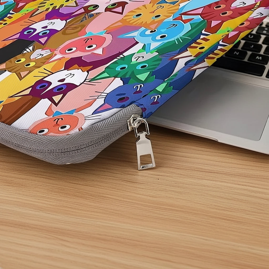 Cartoon Cat Pattern Laptop Bags