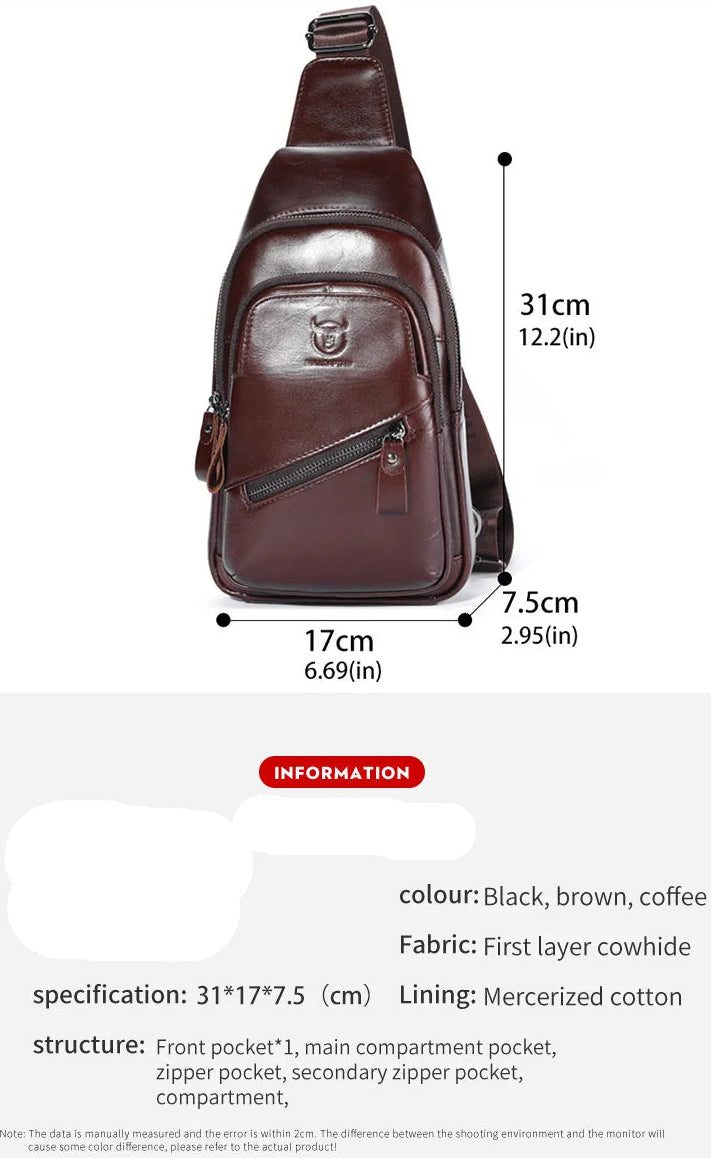 حقائب كروس بودي من الجلد الطبيعي