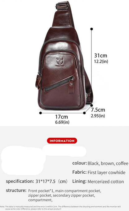 حقائب كروس بودي من الجلد الطبيعي