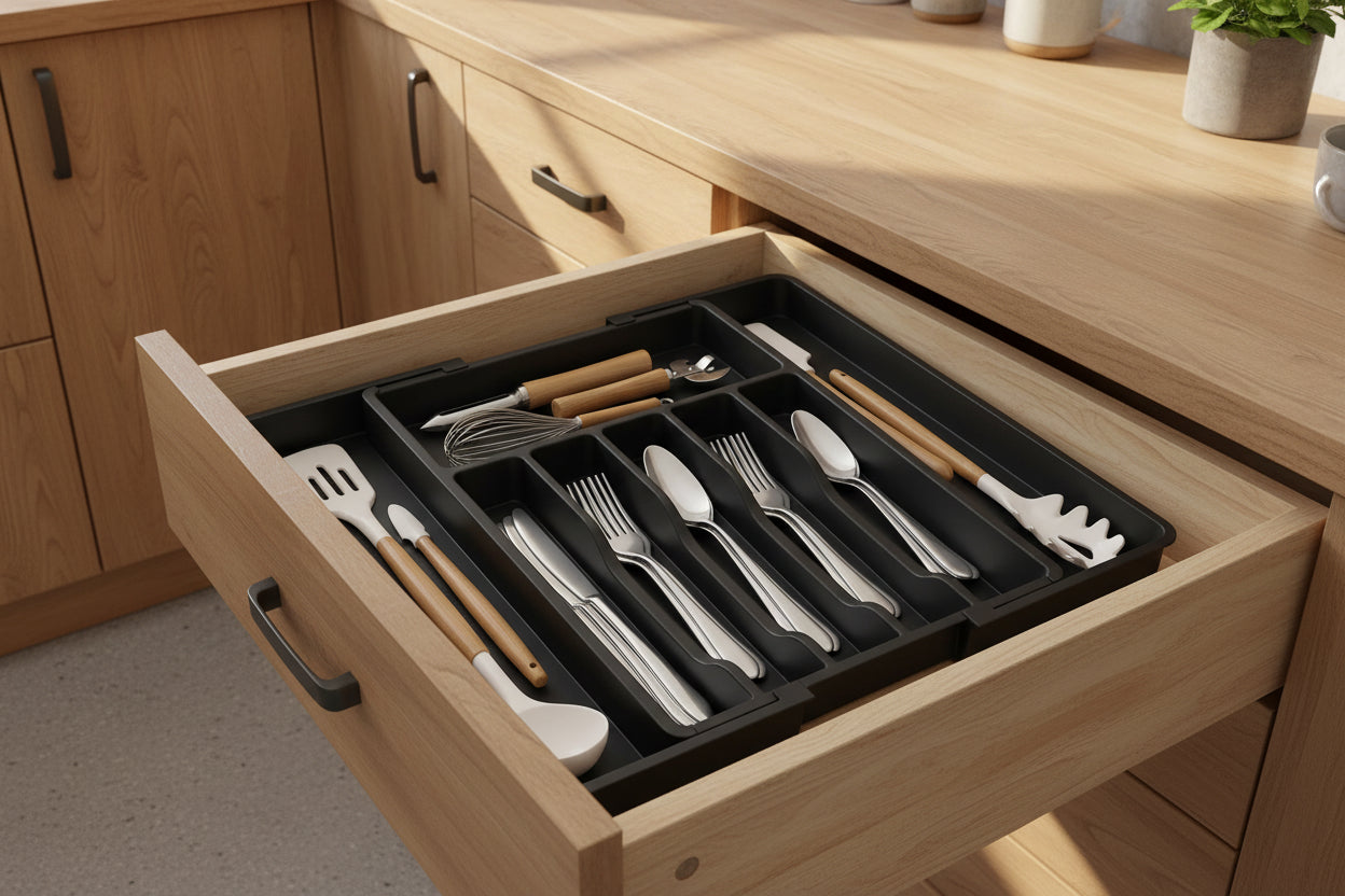 8 Grids Adjustable Kitchen Storage Organizer Trays