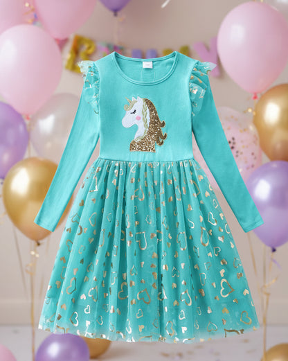 Robes licorne de dessin animé pour filles