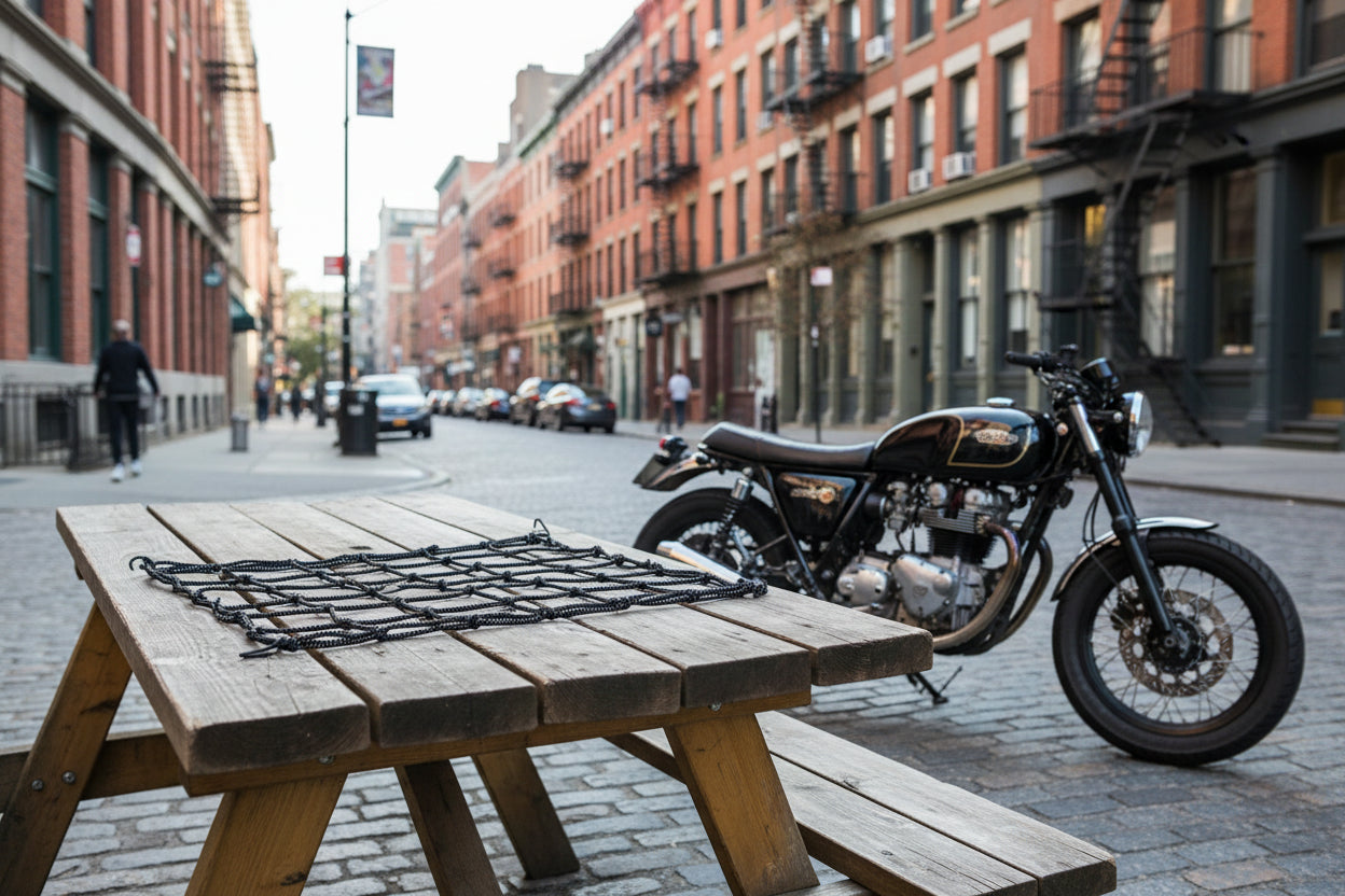 Motorbike/Bicycle Elastic Nets For Helmet Storage