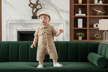 Fashionable Khaki Romper