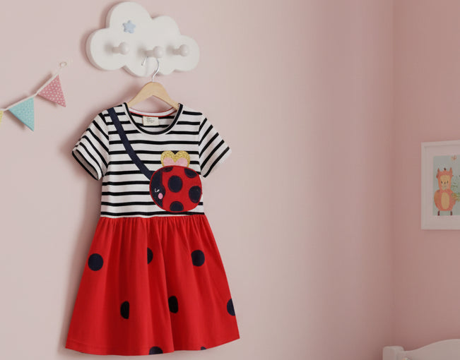 Robes coccinelle/glace/fleurs pour fille