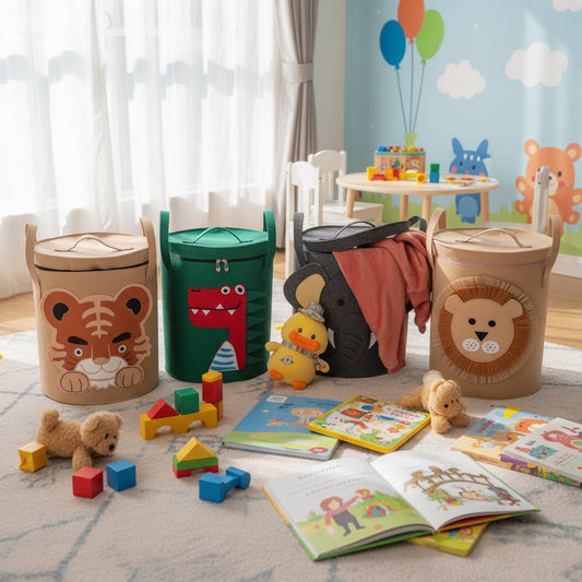 Cartoon Animals Large Capacity Storage Baskets