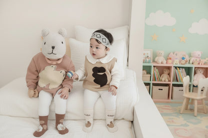 5Prs Mid-Tube Cool Animals Socks With Grips