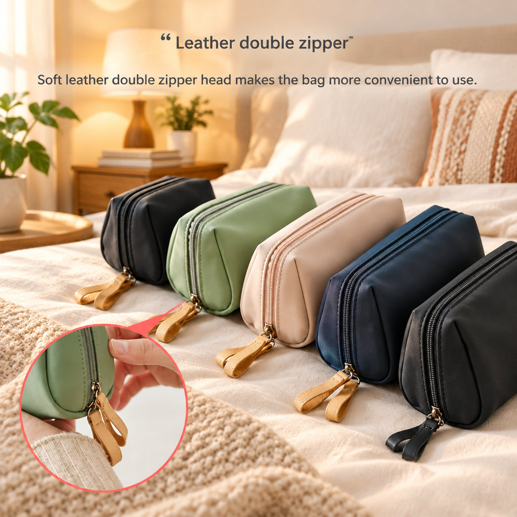 Partitioned Large Capacity Cosmetic Bags