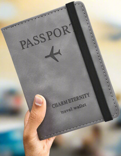 Porte-passeports de voyage en cuir PU