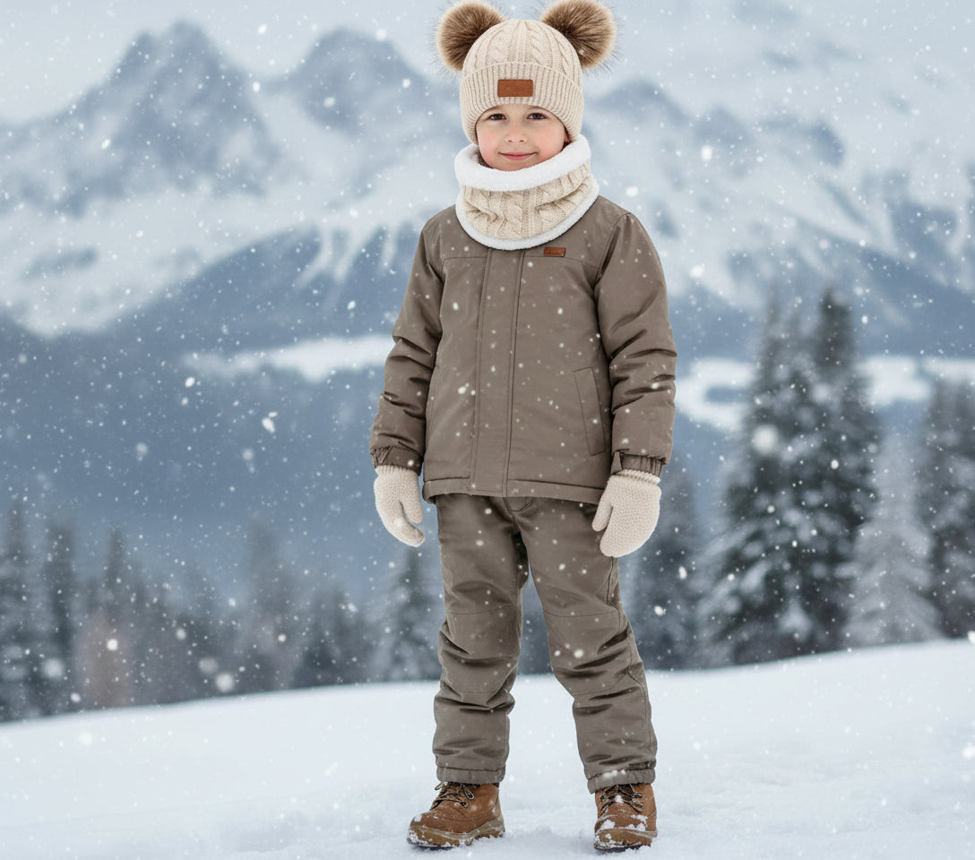 قبعات وقفازات وأوشحة دافئة ملونة لحماية الأذن