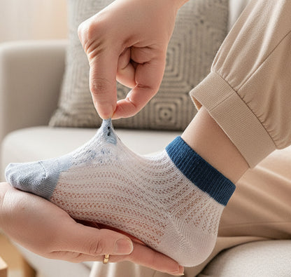 Lot de 5 paires de chaussettes courtes respirantes et fraîches