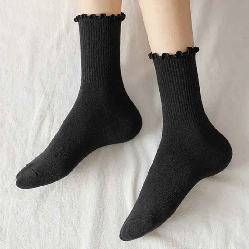 5Prs Warm and Comfortable Middle Tube Socks