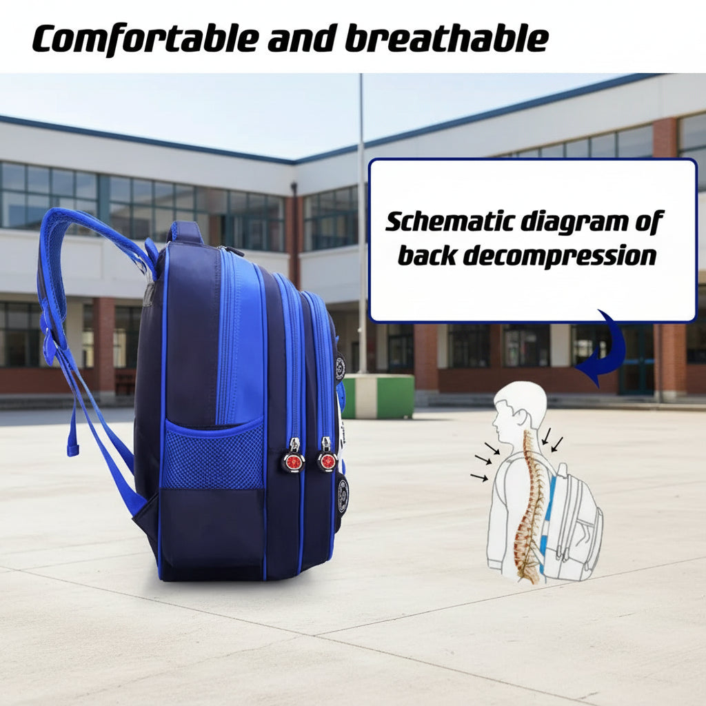 Racer 3D Cars Lightweight Backpacks Bags