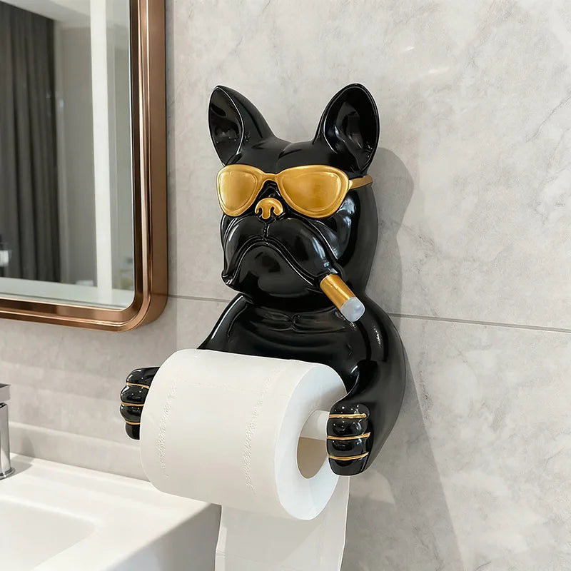 Cute Bulldog Towel Paper Holders