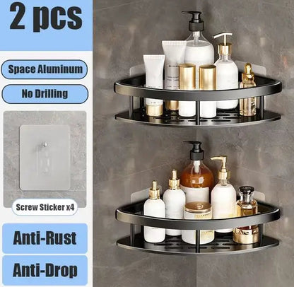 Wall Mounted No Drill Bathroom Shelves