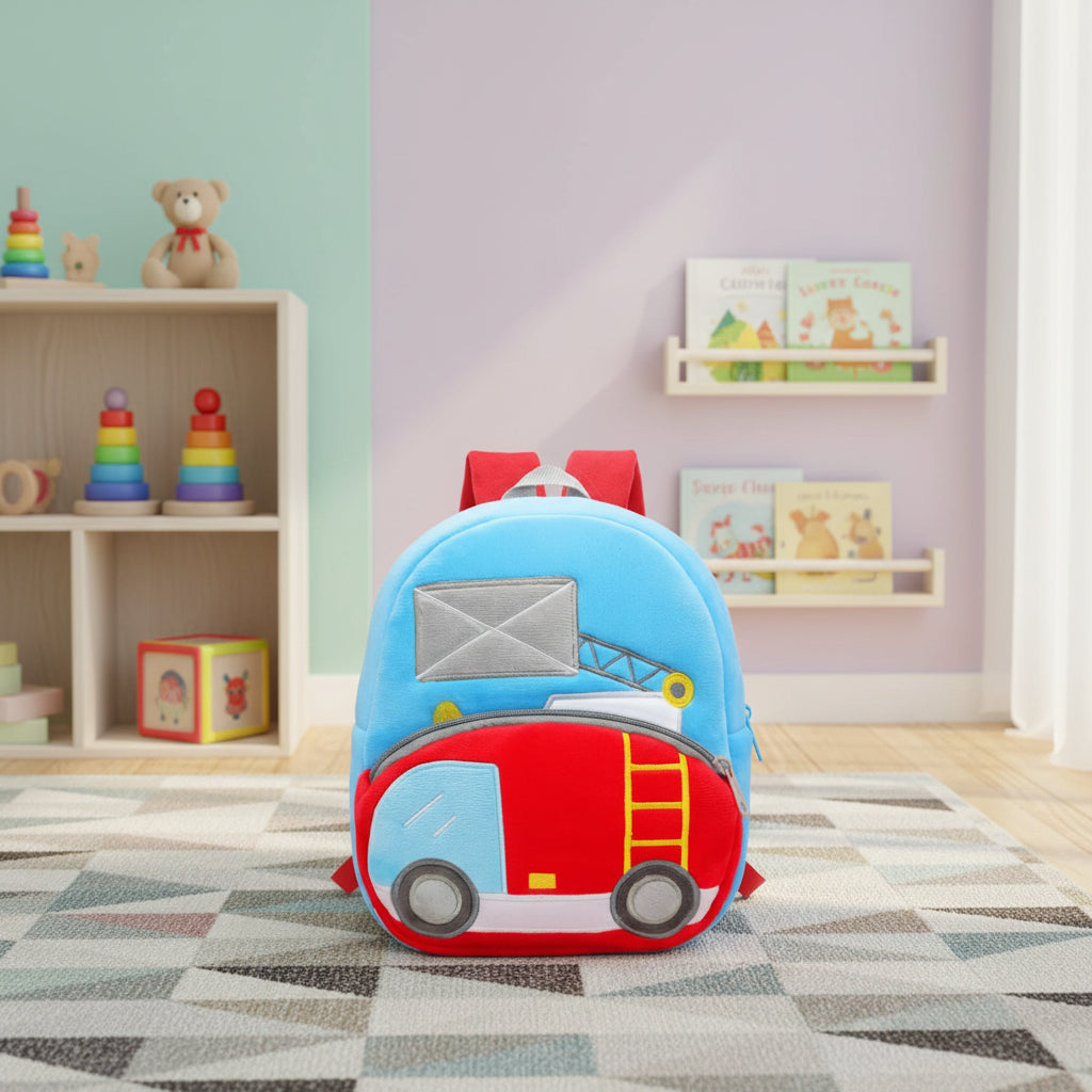 Engineering Vehicles Cartoon Kids Backpacks Bags