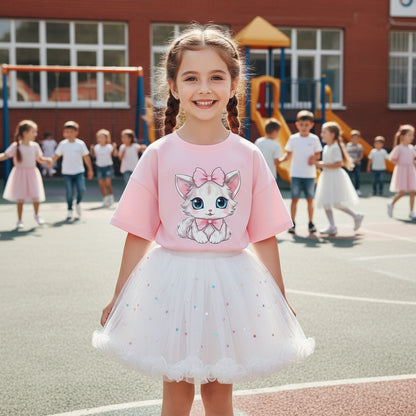 Girl Summer Cute Cartoon Sweatshirts and Skirts