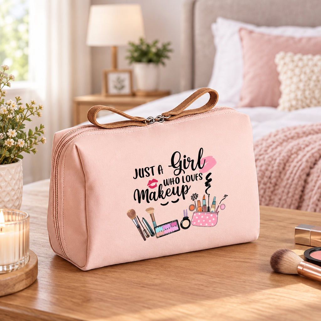 Partitioned Large Capacity Cosmetic Bags
