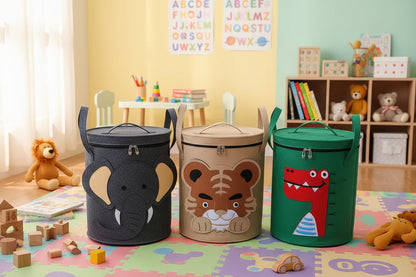 Cartoon Animals Large Capacity Storage Baskets