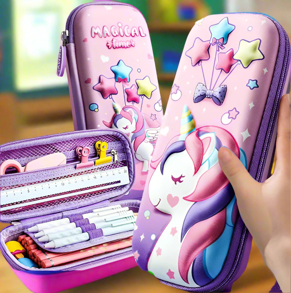 3D Unicorn Pencil Cases