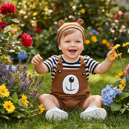 Big Bear Romper + Hat With Ears