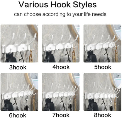 Black/White Folding Robe Hooks