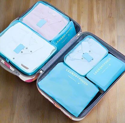 Waterproof Colorful Packing Organizers With Zipper(6Pcs)