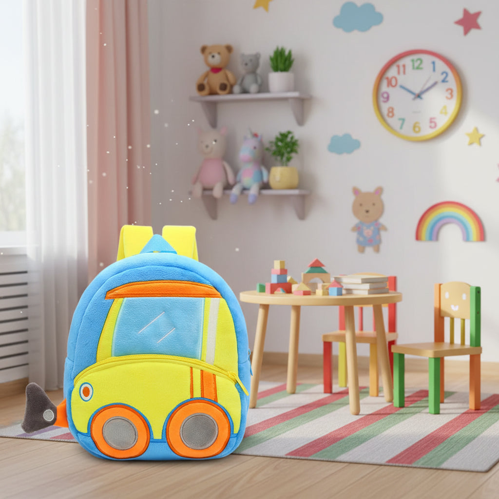 Engineering Vehicles Cartoon Kids Backpacks Bags