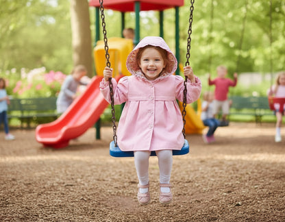 جاكيتات ملونة للبنات الصغيرات مع غطاء رأس