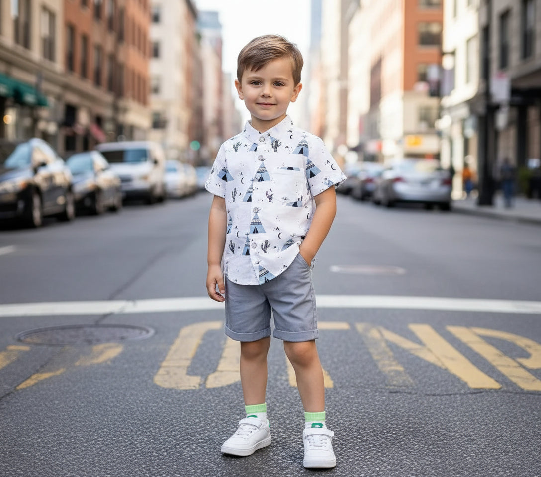Baby Boy Pyramids Shirt and Short