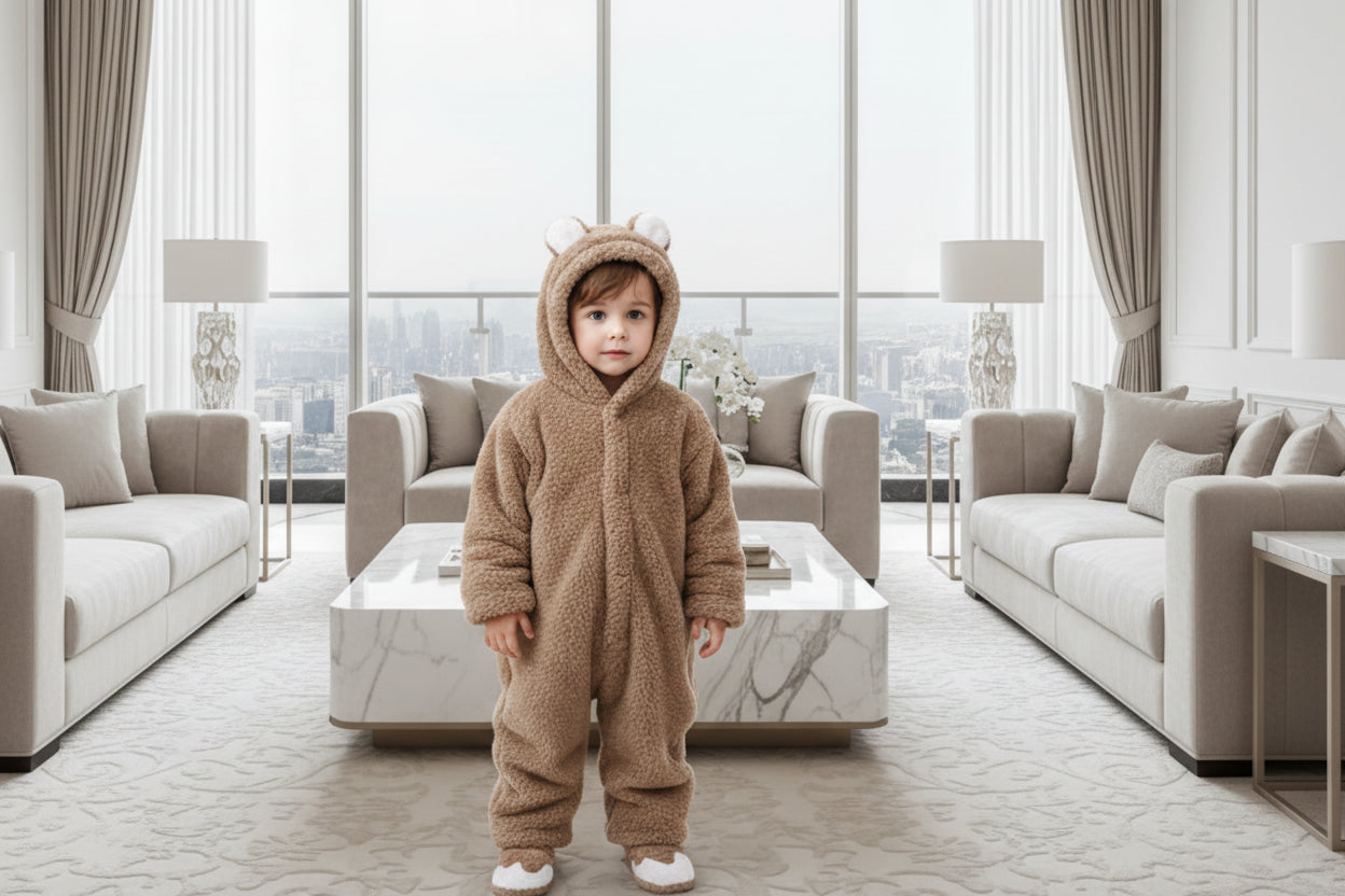 Bear Style Hooded Rompers
