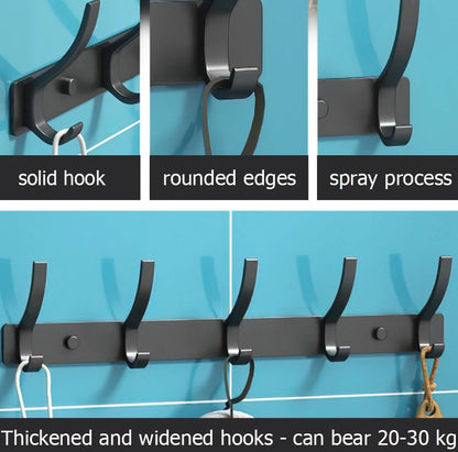 Black/White Folding Robe Hooks
