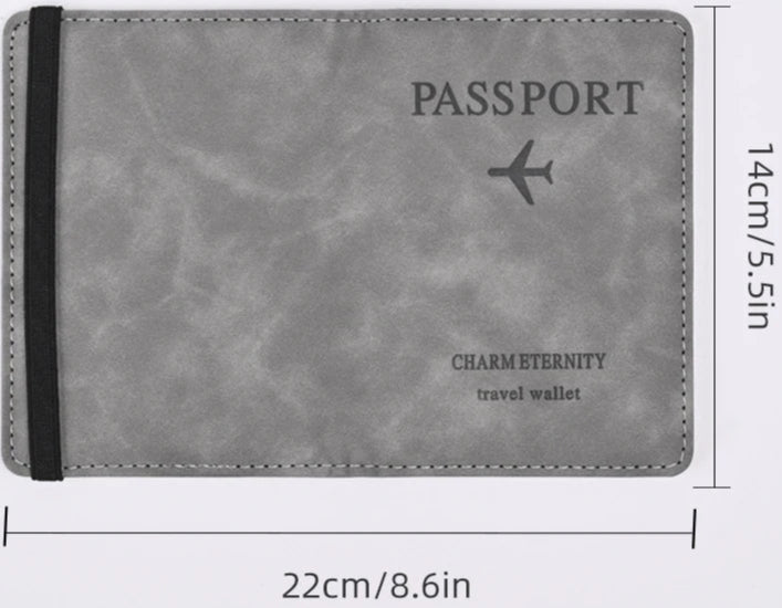 Porte-passeports de voyage en cuir PU