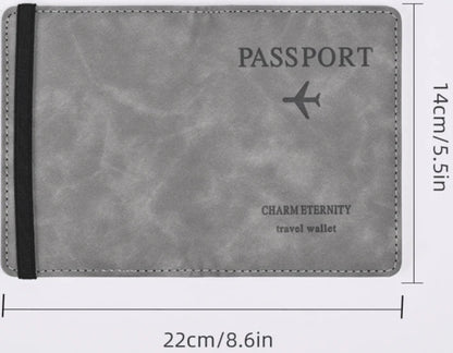 Porte-passeports de voyage en cuir PU