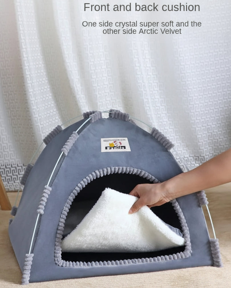 Foldable Breathable Houses for Pets With Cushion