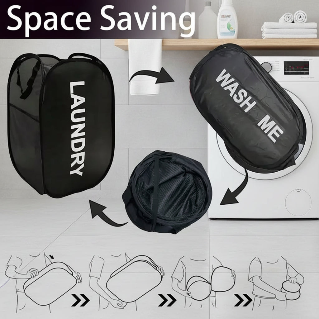 Portable Mesh Pop Up Laundry Baskets