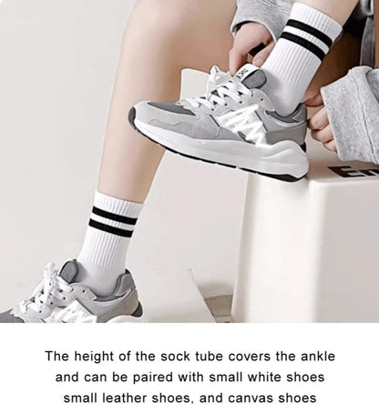 6Prs Black and White Comfortable Short Socks