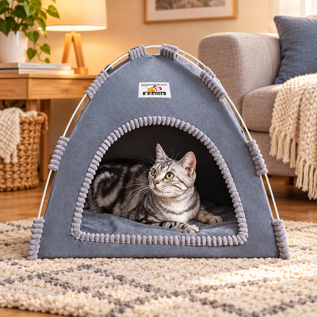 Foldable Breathable Houses for Pets With Cushion