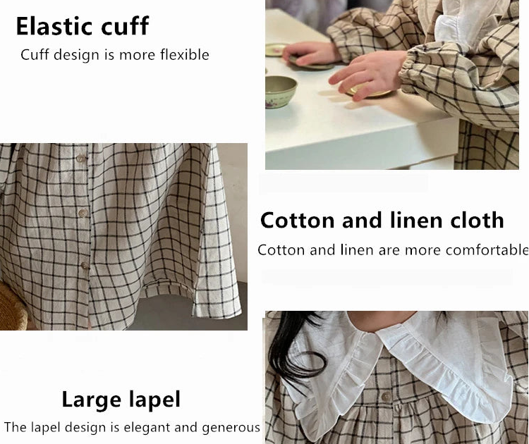 Robes à col (à carreaux avec 4 chaussettes)