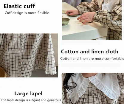 Robes à col (à carreaux avec 4 chaussettes)