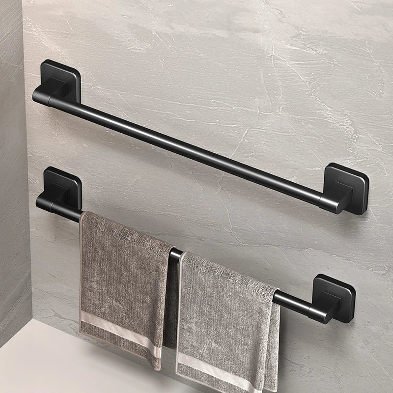 Bathroom Black Aluminum Towel Holders