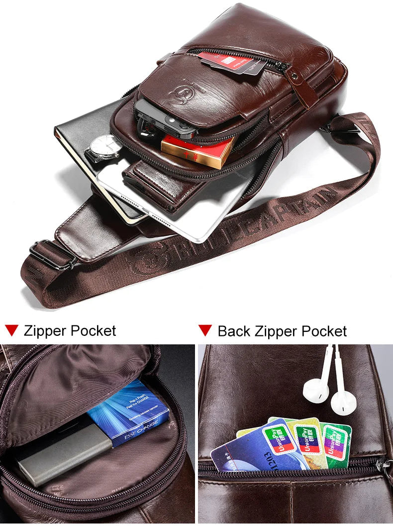 حقائب كروس بودي من الجلد الطبيعي