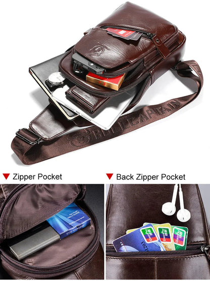 حقائب كروس بودي من الجلد الطبيعي