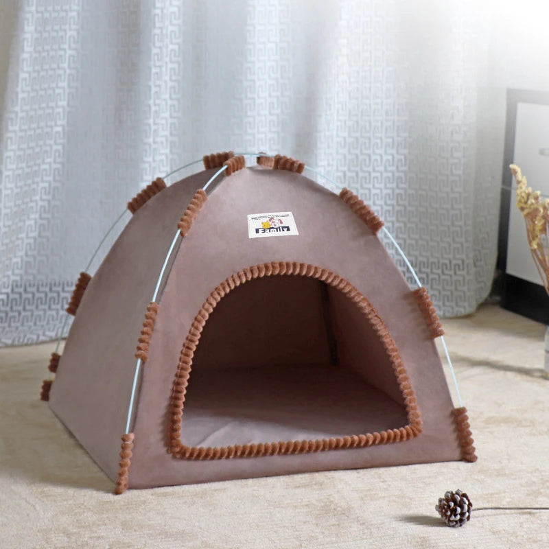 Foldable Breathable Houses for Pets With Cushion