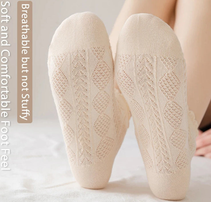 6Prs Women Cotton Simple Short Socks