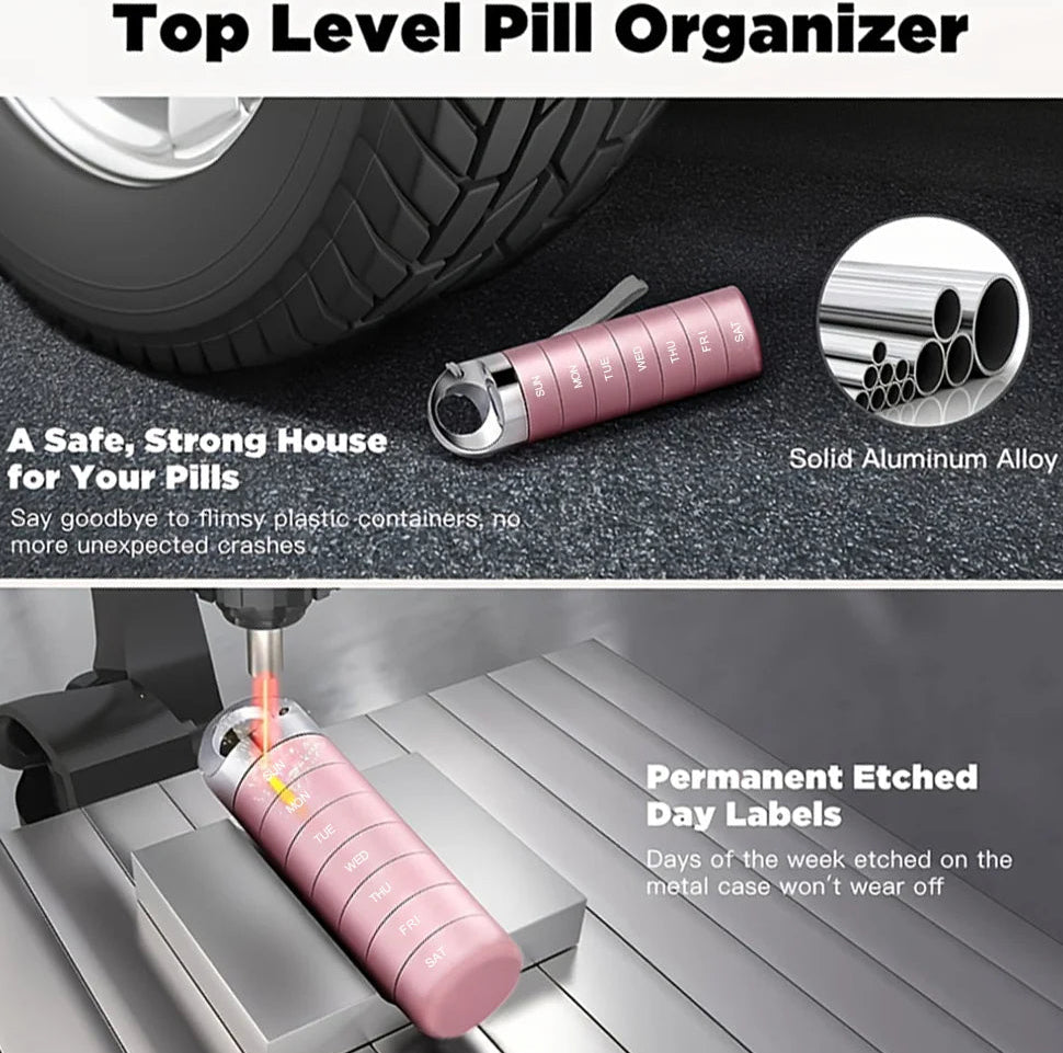 Metal Travel Portable Pill Organizers