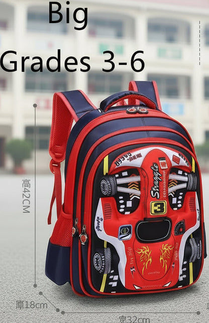 Racer 3D Cars Lightweight Backpacks Bags