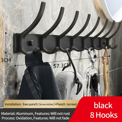 Black/White Folding Robe Hooks